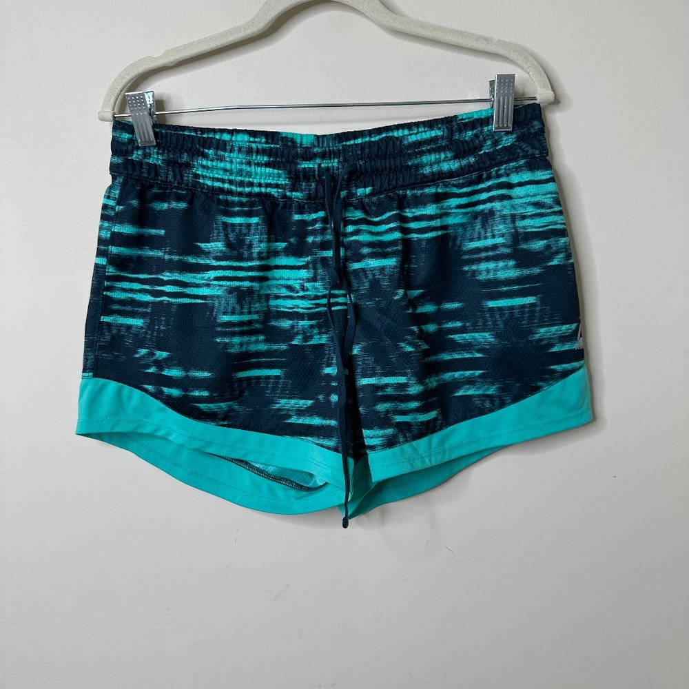 Reebok Abstract Design Multicolor Running Shorts Women's Medium